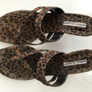 Classic Manolo Blahnik kitten heel sandals